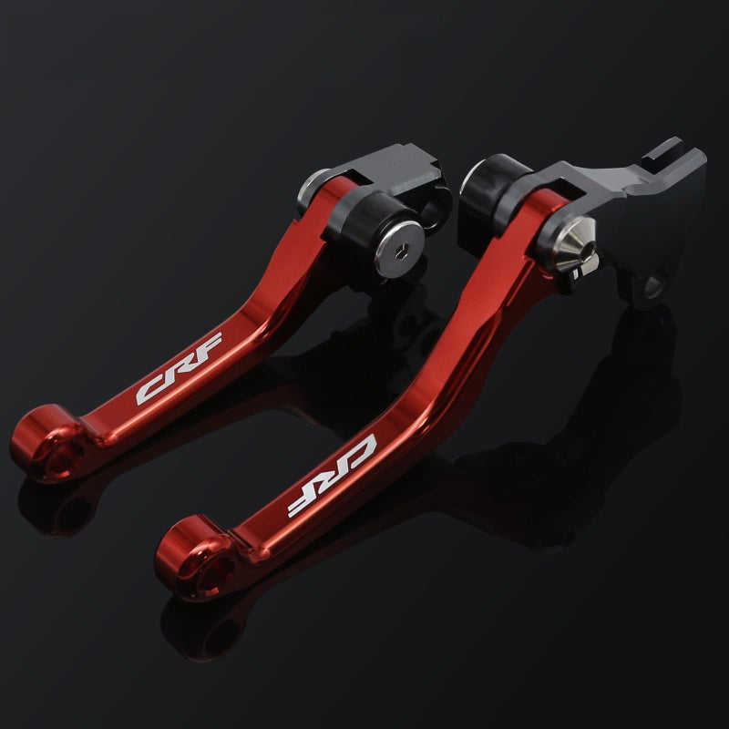 NICEDOLL Dirt Bike Clutch Brake Pivot Levers for CRF125F CRF 125 F 125F 2020 2021 2022 2023 Foldable CNC Red - Image 1